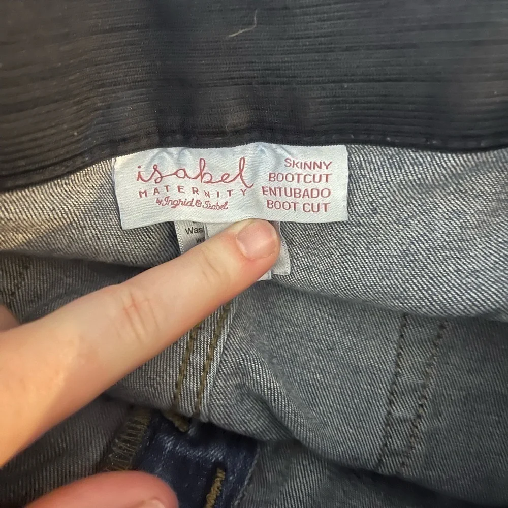 Isabel maternity skinny bootcut dark wash jeans